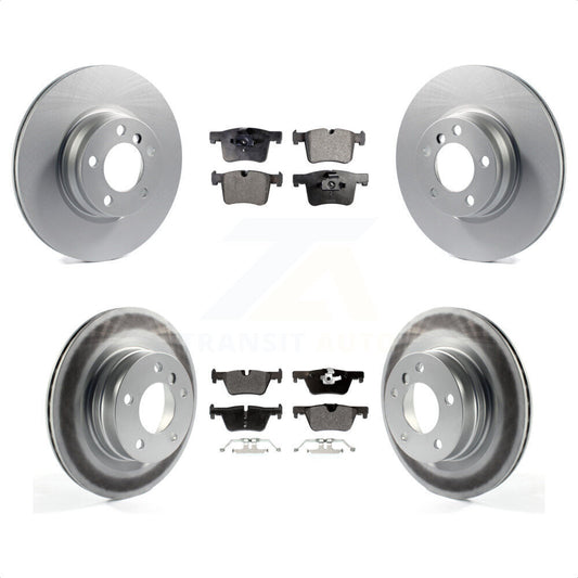 [Avant + Arrière] Kit de disque (revêtu) et plaquette (semi-métallique) de frein pour BMW 328i 428i 228i xDrive sans Blue Painted Calipers KGF-101142 par Transit Auto