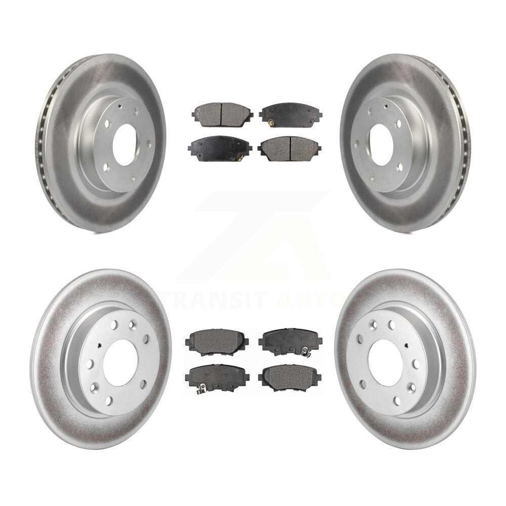 [Avant + Arrière] Kit de disque (revêtu) et plaquette (semi-métallique) de frein pour Mazda 3 Sport 2.5L KGF-101143