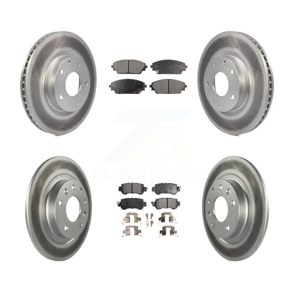 [Avant + Arrière] Kit de disque (revêtu) et plaquette (semi-métallique) de frein pour 2016-2018 Mazda CX-3 AWD KGF-101144