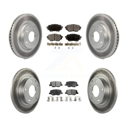 [Avant + Arrière] Kit de disque (revêtu) et plaquette (semi-métallique) de frein pour Mazda 3 Sport 2.5L KGF-101145 par Transit Auto