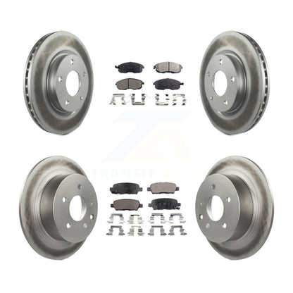 [Avant + Arrière] Kit de disque (revêtu) et plaquette (semi-métallique) de frein pour Nissan Sentra KGF-101146