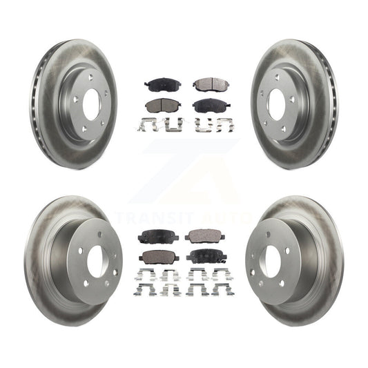 [Avant + Arrière] Kit de disque (revêtu) et plaquette (semi-métallique) de frein pour Nissan Sentra KGF-101146
