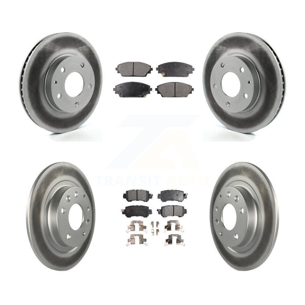 [Avant + Arrière] Kit de disque (revêtu) et plaquette (semi-métallique) de frein pour 2016-2018 Mazda CX-3 FWD KGF-101148