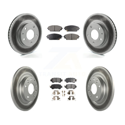 [Avant + Arrière] Kit de disque (revêtu) et plaquette (semi-métallique) de frein pour 2016-2018 Mazda CX-3 FWD KGF-101148