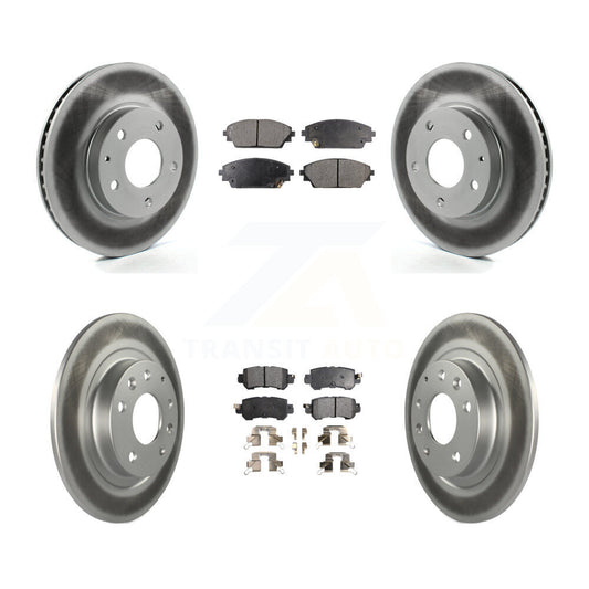 [Avant + Arrière] Kit de disque (revêtu) et plaquette (semi-métallique) de frein pour 2016-2018 Mazda CX-3 FWD KGF-101148