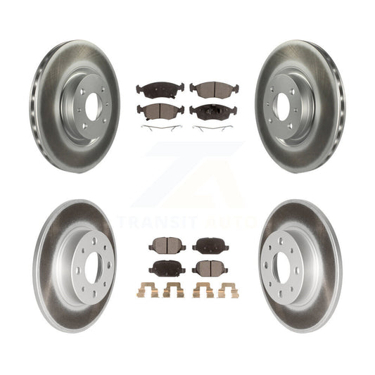 [Avant + Arrière] Kit de disque (revêtu) et plaquette (semi-métallique) de frein pour Fiat 500 KGF-101150