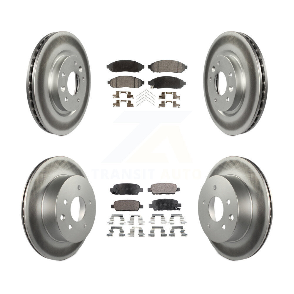 [Avant + Arrière] Kit de disque (revêtu) et plaquette (semi-métallique) de frein pour 2015 Nissan LEAF Vehicles Manufactured In Japan KGF-101151