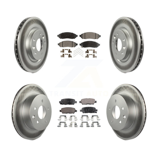 [Avant + Arrière] Kit de disque (revêtu) et plaquette (semi-métallique) de frein pour 2015 Nissan LEAF Vehicles Manufactured In Japan KGF-101151