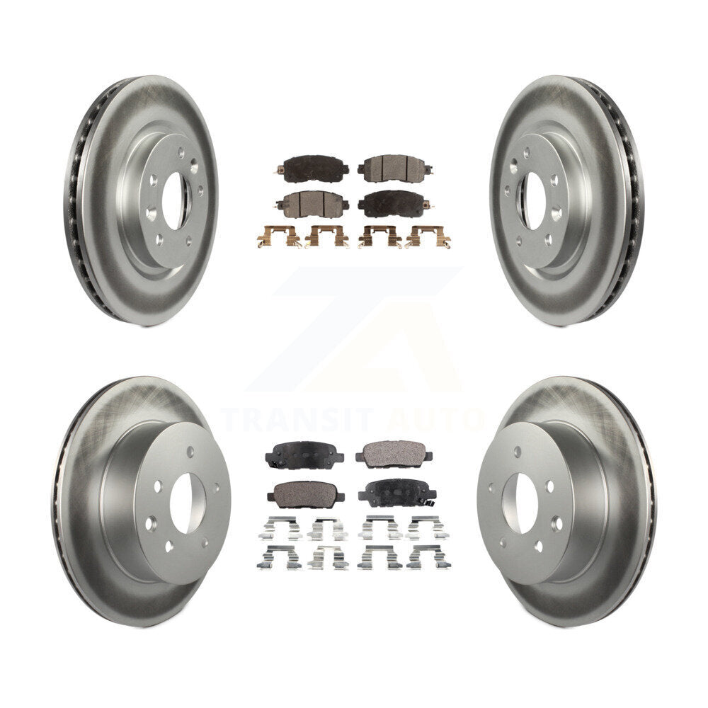 [Avant + Arrière] Kit de disque (revêtu) et plaquette (semi-métallique) de frein pour Nissan LEAF KGF-101152