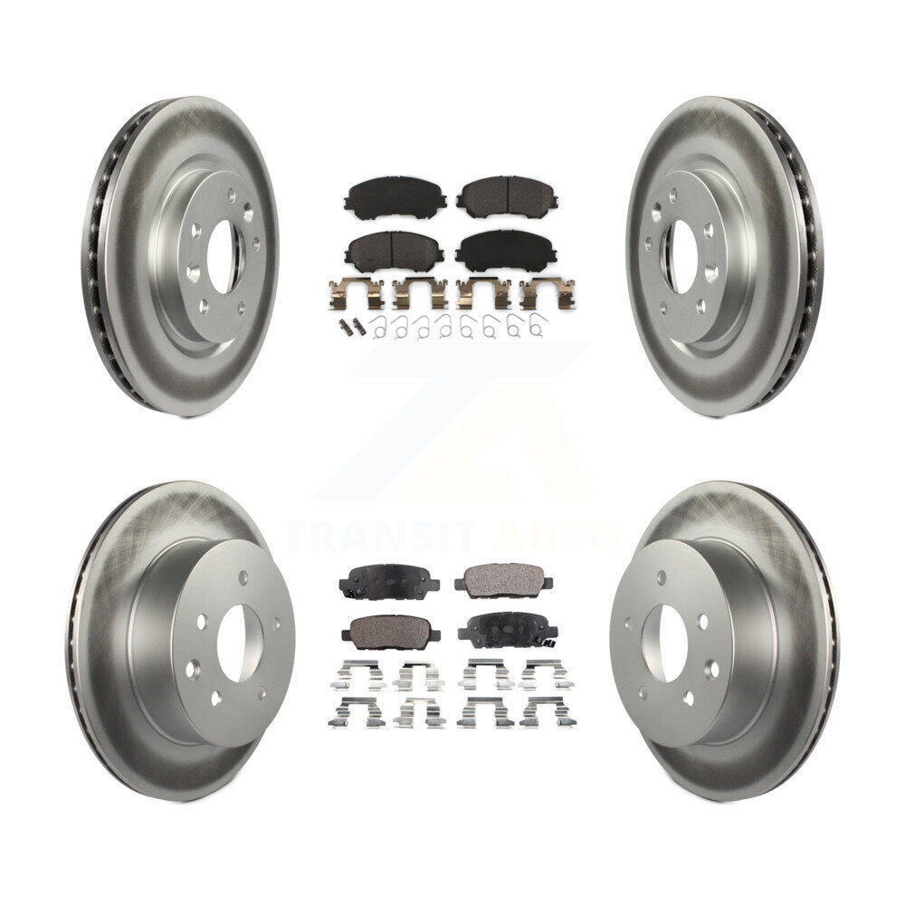 [Avant + Arrière] Kit de disque (revêtu) et plaquette (semi-métallique) de frein pour Nissan Rogue Sport Qashqai KGF-101153