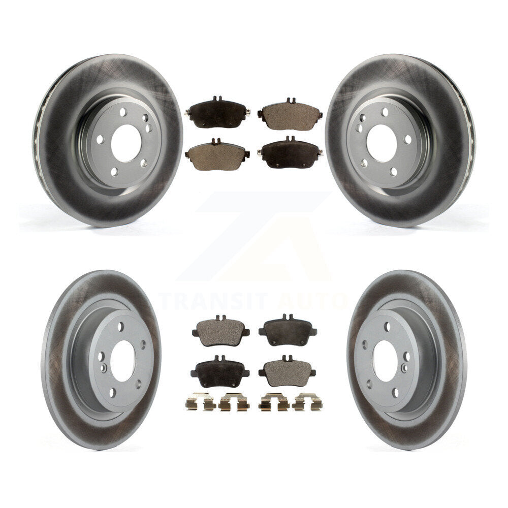 [Avant + Arrière] Kit de disque (revêtu) et plaquette (semi-métallique) de frein pour Mercedes-Benz GLA250 CLA250 INFINITI QX30 B Electric Drive B250 KGF-101154