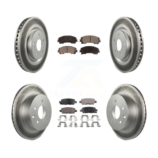 [Avant + Arrière] Kit de disque (revêtu) et plaquette (semi-métallique) de frein pour Nissan Rogue KGF-101156