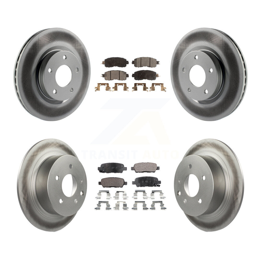 [Avant + Arrière] Kit de disque (revêtu) et plaquette (semi-métallique) de frein pour Nissan Altima KGF-101157