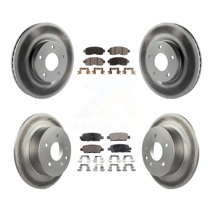 [Avant + Arrière] Kit de disque (revêtu) et plaquette (semi-métallique) de frein pour Nissan Altima KGF-101157