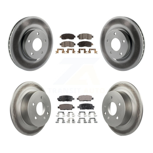 [Avant + Arrière] Kit de disque (revêtu) et plaquette (semi-métallique) de frein pour Nissan Altima KGF-101157