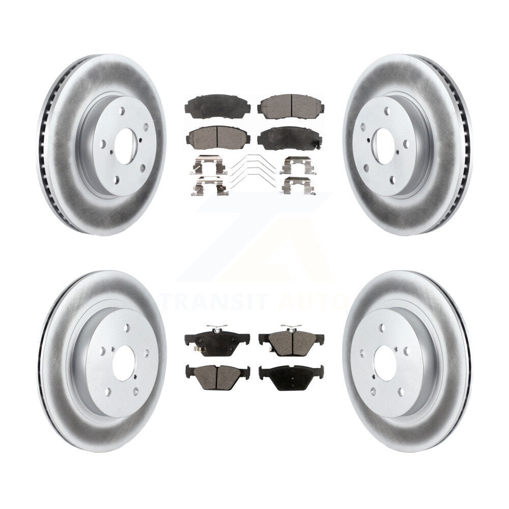 [Avant + Arrière] Kit de disque (revêtu) et plaquette (semi-métallique) de frein pour 2016-2019 Subaru Legacy 2.5L KGF-101160