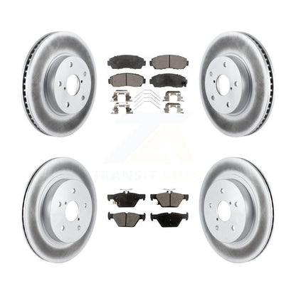[Avant + Arrière] Kit de disque (revêtu) et plaquette (semi-métallique) de frein pour 2016-2019 Subaru Legacy 2.5L KGF-101160