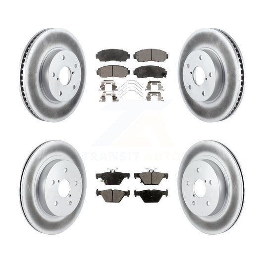 [Avant + Arrière] Kit de disque (revêtu) et plaquette (semi-métallique) de frein pour 2016-2019 Subaru Legacy 2.5L KGF-101160