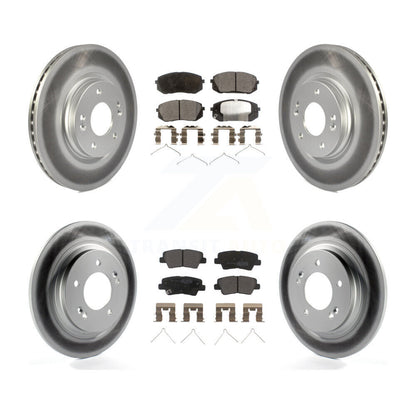 [Avant + Arrière] Kit de disque (revêtu) et plaquette (semi-métallique) de frein pour Kia Optima avec Electric Parking KGF-101163