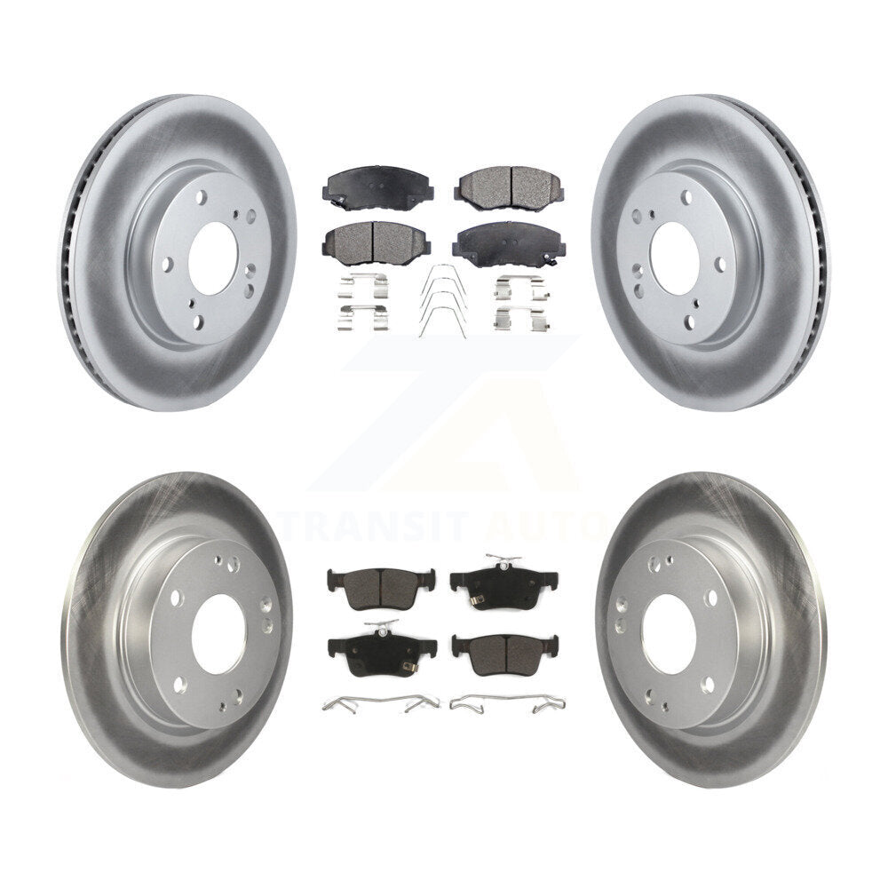 [Avant + Arrière] Kit de disque (revêtu) et plaquette (semi-métallique) de frein pour Honda Civic KGF-101165