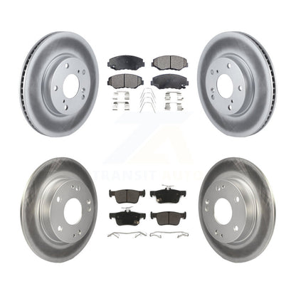 [Avant + Arrière] Kit de disque (revêtu) et plaquette (semi-métallique) de frein pour Honda Civic KGF-101165