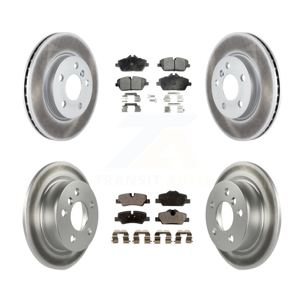 [Avant + Arrière] Kit de disque (revêtu) et plaquette (semi-métallique) de frein pour Mini Cooper KGF-101166