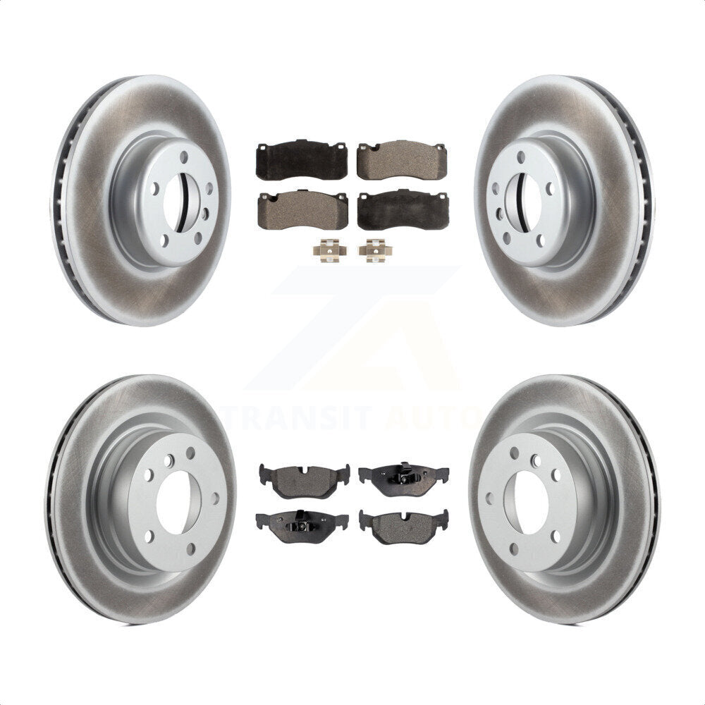 [Avant + Arrière] Kit de disque (revêtu) et plaquette (semi-métallique) de frein pour 2013 BMW 328i Coupe avec 3.0L avec 340mm Diameter Rotor KGF-101168 par Transit Auto