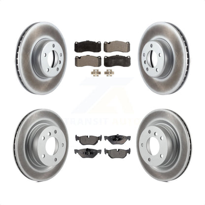 [Avant + Arrière] Kit de disque (revêtu) et plaquette (semi-métallique) de frein pour 2013 BMW 328i Coupe avec 3.0L avec 340mm Diameter Rotor KGF-101168 par Transit Auto