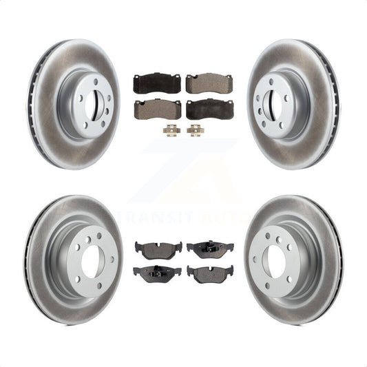 [Avant + Arrière] Kit de disque (revêtu) et plaquette (semi-métallique) de frein pour 2013 BMW 328i Coupe avec 3.0L avec 340mm Diameter Rotor KGF-101168 par Transit Auto
