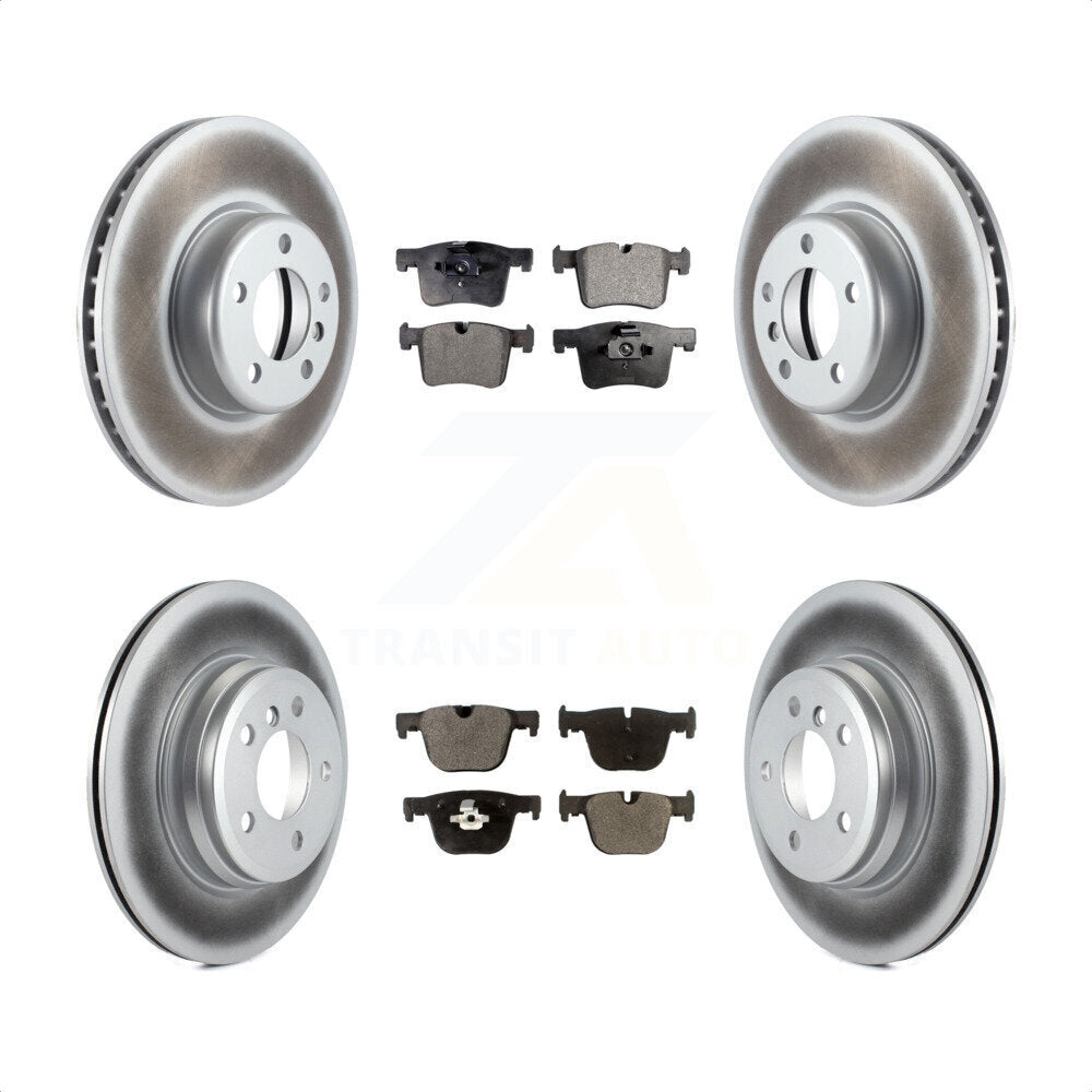 [Avant + Arrière] Kit de disque (revêtu) et plaquette (semi-métallique) de frein pour BMW 435i 335i xDrive GT Gran Coupe sans Blue Painted Calipers KGF-101169 par Transit Auto