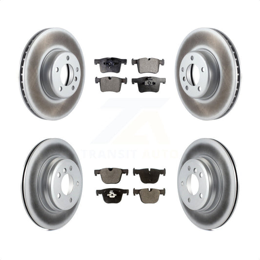 [Avant + Arrière] Kit de disque (revêtu) et plaquette (semi-métallique) de frein pour BMW 435i 335i xDrive GT Gran Coupe sans Blue Painted Calipers KGF-101169 par Transit Auto