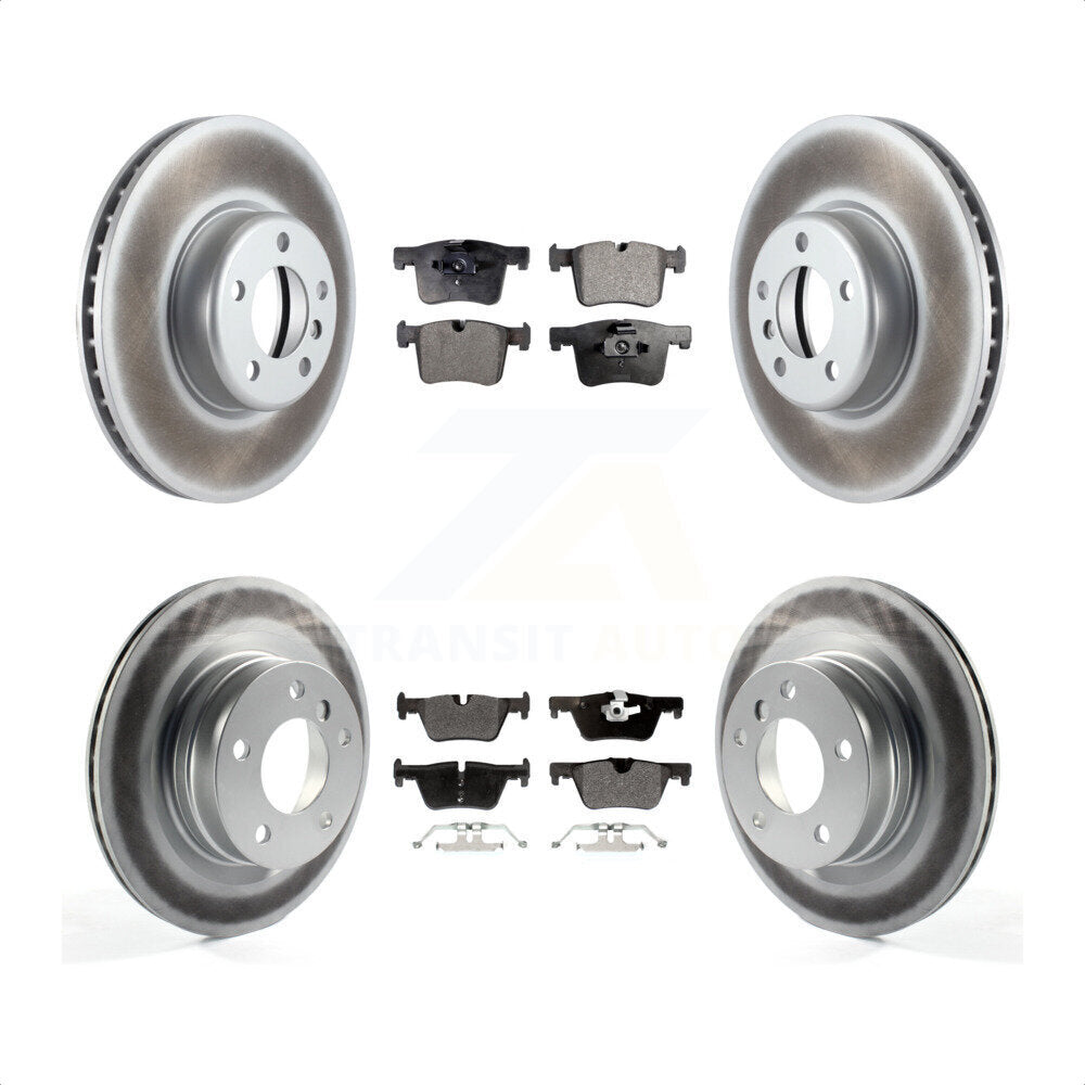 [Avant + Arrière] Kit de disque (revêtu) et plaquette (semi-métallique) de frein pour 2017 BMW 328d avec 340mm Diameter Rotor KGF-101171 par Transit Auto