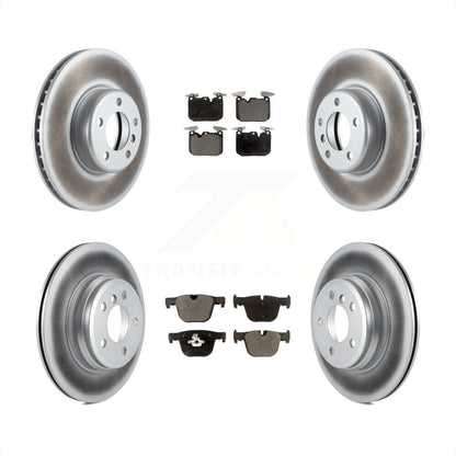 [Avant + Arrière] Kit de disque (revêtu) et plaquette (semi-métallique) de frein pour BMW 340i xDrive 435i 440i Gran Coupe ActiveHybrid 3 sans Blue Painted Calipers KGF-101172 par Transit Auto