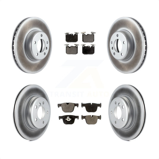[Avant + Arrière] Kit de disque (revêtu) et plaquette (semi-métallique) de frein pour BMW 340i xDrive 435i 440i Gran Coupe ActiveHybrid 3 sans Blue Painted Calipers KGF-101172 par Transit Auto
