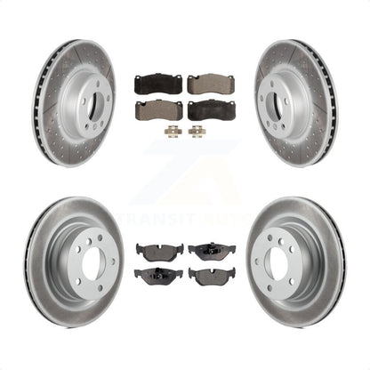 [Avant + Arrière] Kit de disque (revêtu) et plaquette (semi-métallique) de frein pour 2013 BMW 328i Coupe avec 3.0L avec 340mm Diameter Rotor KGF-101177 par Transit Auto