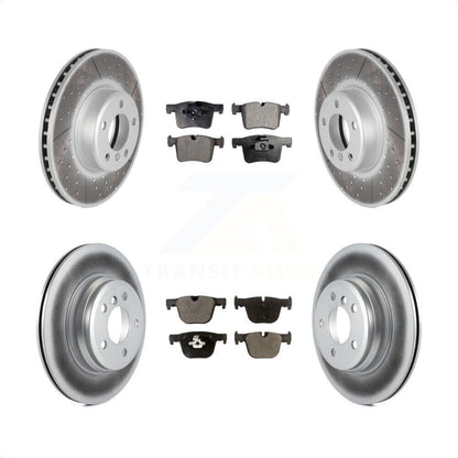 [Avant + Arrière] Kit de disque (revêtu) et plaquette (semi-métallique) de frein pour BMW 435i 335i xDrive GT Gran Coupe sans Blue Painted Calipers KGF-101178 par Transit Auto