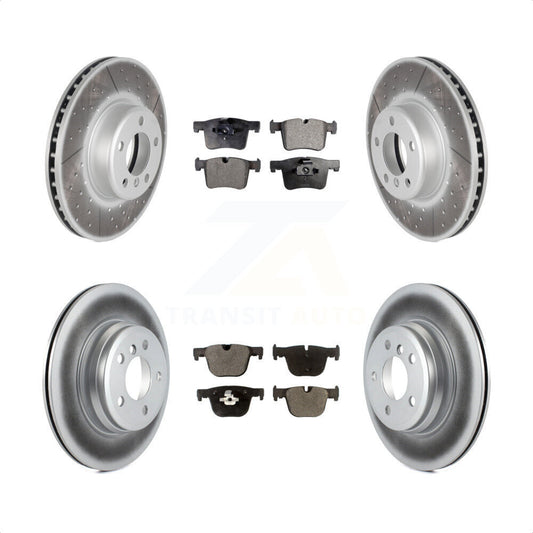 [Avant + Arrière] Kit de disque (revêtu) et plaquette (semi-métallique) de frein pour BMW 435i 335i xDrive GT Gran Coupe sans Blue Painted Calipers KGF-101178 par Transit Auto