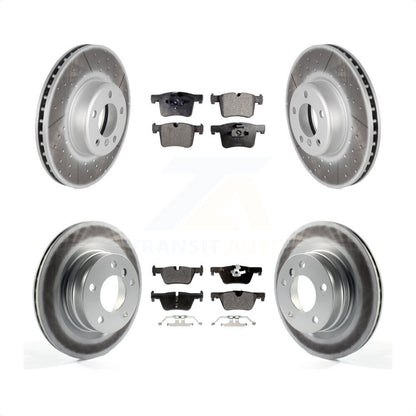 [Avant + Arrière] Kit de disque (revêtu) et plaquette (semi-métallique) de frein pour 2017 BMW 328d avec 340mm Diameter Rotor KGF-101180 par Transit Auto