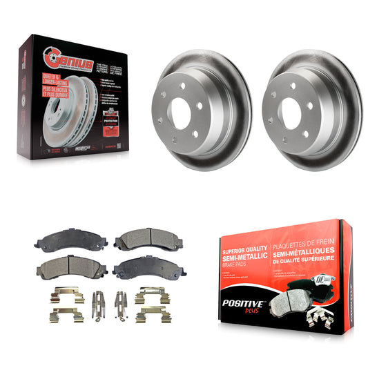 [Arrière] Kit de disque (revêtu) et plaquette (semi-métallique) de frein pour 2002 Chevrolet Suburban 1500 4WD avec Single Piston Caliper KGF-101192