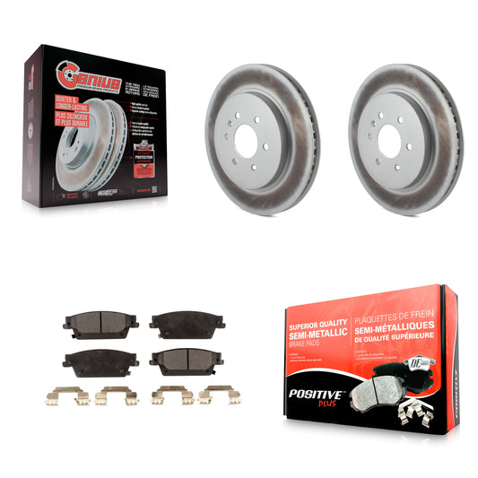 [Arrière] Kit de disque (revêtu) et plaquette (semi-métallique) de frein pour Cadillac SRX KGF-101214