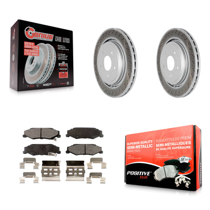 [Arrière] Kit de disque (revêtu) et plaquette (semi-métallique) de frein pour Chevrolet Corvette Cadillac XLR KGF-101218
