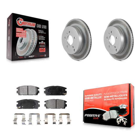 [Arrière] Kit de disque (revêtu) et plaquette (semi-métallique) de frein pour Chevrolet Equinox Saturn Vue Captiva Sport Pontiac Torrent Suzuki XL-7 KGF-101224