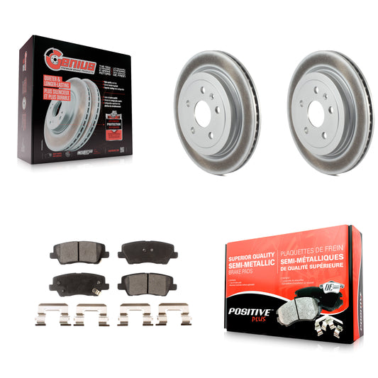 [Arrière] Kit de disque (revêtu) et plaquette (semi-métallique) de frein pour Cadillac CTS KGF-101232