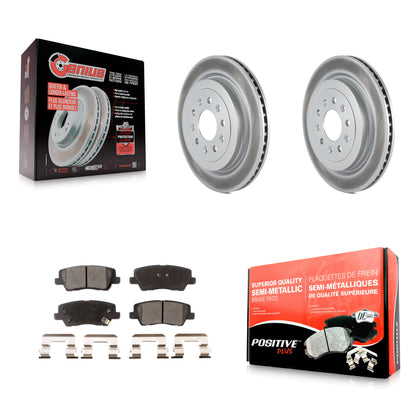 [Arrière] Kit de disque (revêtu) et plaquette (semi-métallique) de frein pour Cadillac ATS KGF-101245