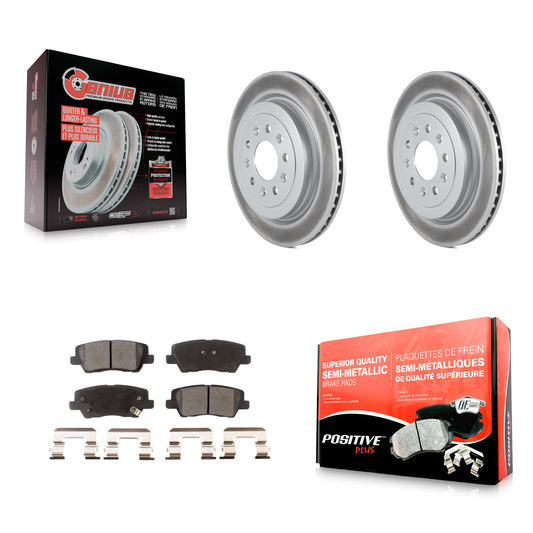 [Arrière] Kit de disque (revêtu) et plaquette (semi-métallique) de frein pour Cadillac ATS KGF-101245