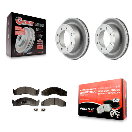 [Arrière] Kit de disque (revêtu) et plaquette (semi-métallique) de frein pour Ford E-450 Econoline Super Duty KGF-101252
