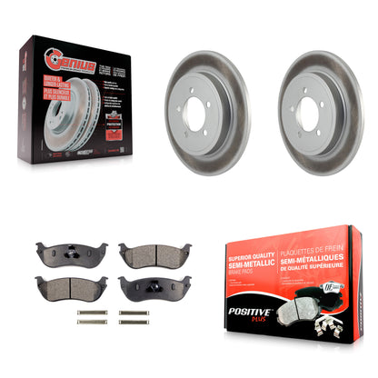 [Arrière] Kit de disque (revêtu) et plaquette (semi-métallique) de frein pour Ford Explorer Mercury Mountaineer KGF-101257