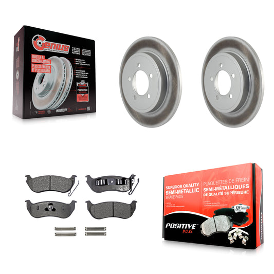 [Arrière] Kit de disque (revêtu) et plaquette (semi-métallique) de frein pour Ford Explorer Sport Trac Mercury Mountaineer KGF-101258
