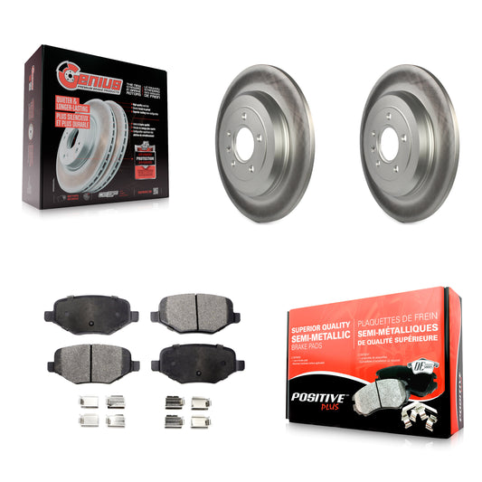 [Arrière] Kit de disque (revêtu) et plaquette (semi-métallique) de frein pour Ford Explorer Edge Taurus Flex Lincoln MKX MKS MKT KGF-101280