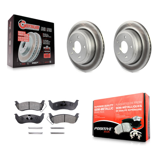 [Arrière] Kit de disque (revêtu) et plaquette (semi-métallique) de frein pour Ford Ranger Mazda B2300 B4000 KGF-101282